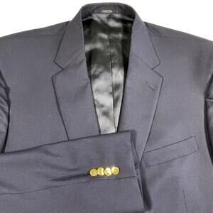 Hart Schaffner Marx men’s 50L Blazer Sportscoat Navy w/Gold Buttons usa vtg